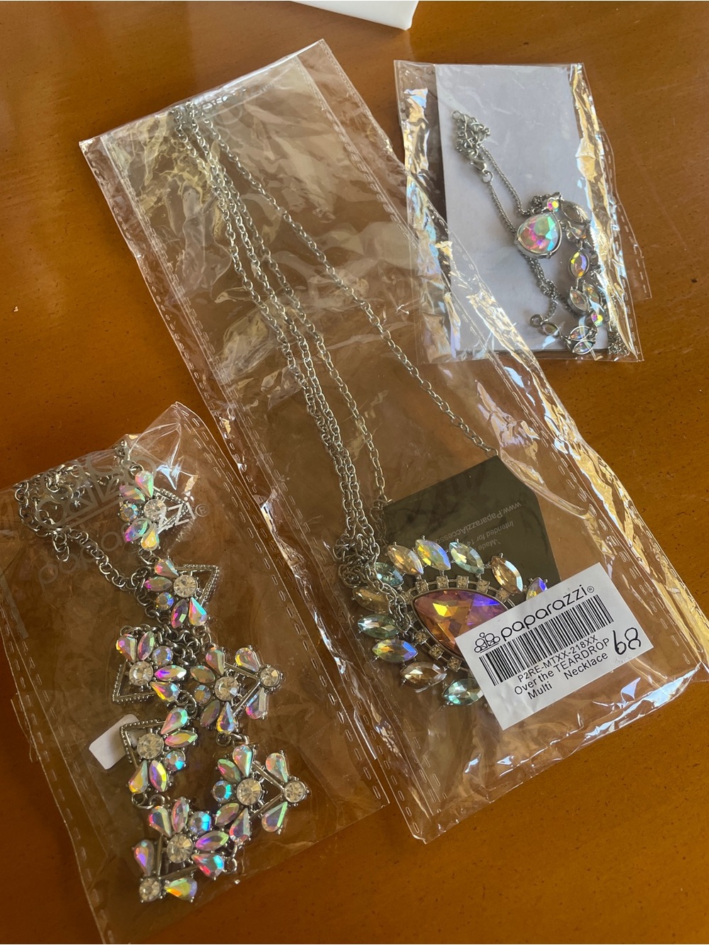 paparazzi iridescent sparkle necklace lot 4 pieces jewelry